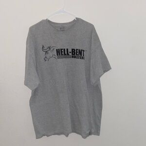 Mens grey y2k Hellbent Holster shirt vintage country tee shortsleeve graphic top
